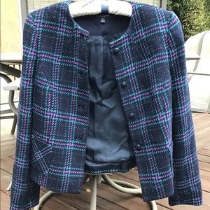 NWOT Brooks Brothers Jacket in Navy Plaid - sz 8